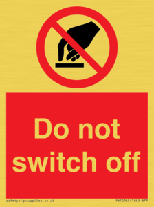 Do not switch off 